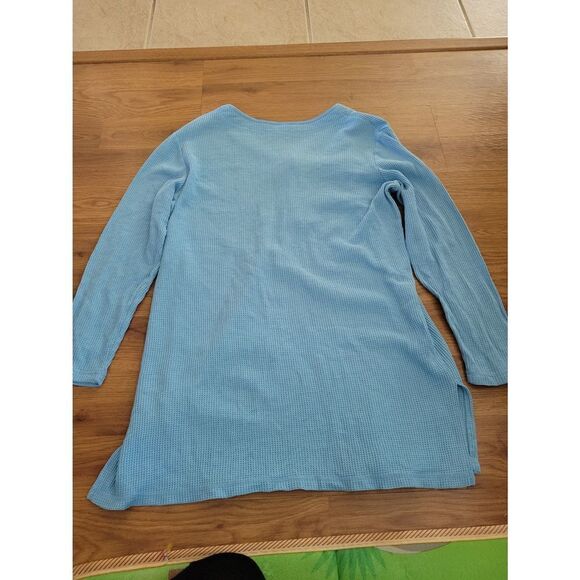 Victoria's Secret Waffle Knit Nightie/Sleep Shirt Blue Size Small - Picture 3 of 6